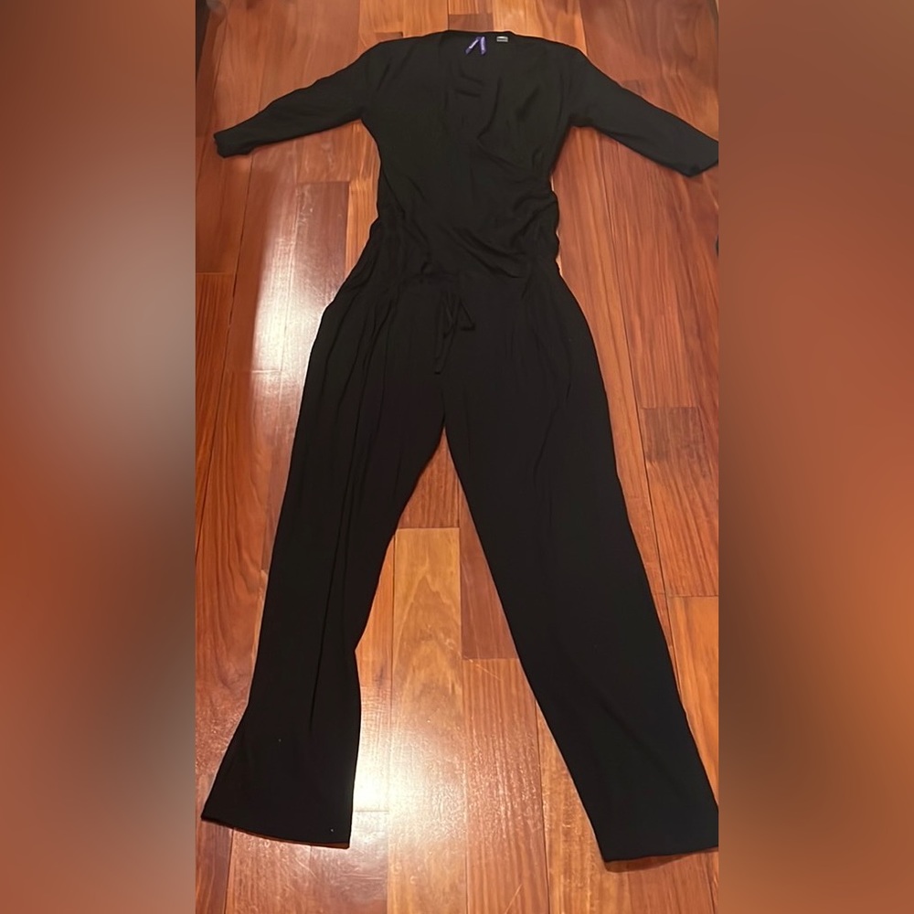 Seraphine ¾ Sleeve Black Maternity Jumpsuit